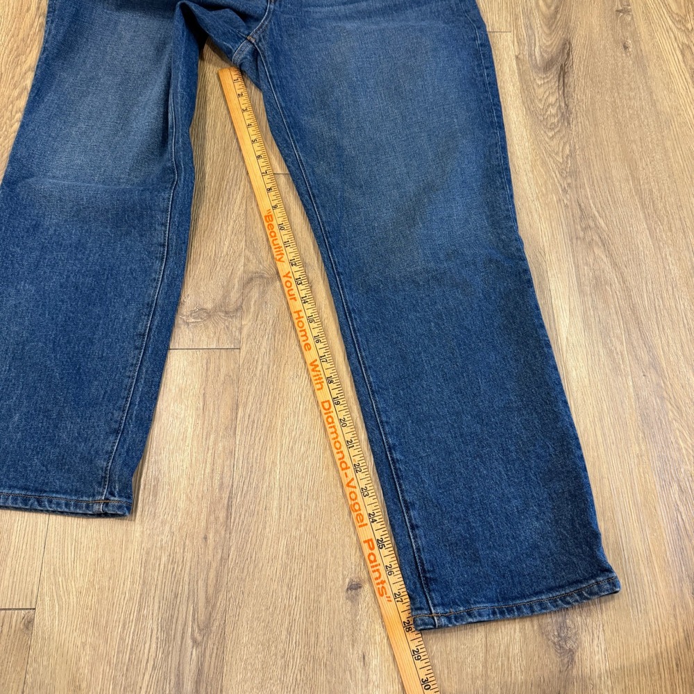 Madewell Curvy Perfect Vintage Straight Jeans Dark Indigo High Rise Size 31 EUC - Picture 3 of 8
